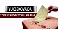 Yüksekova'da 7 Okul Ve 4 Köyde Oy Kullanılacak