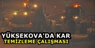 Yüksekova'da Kar Temizleme Çalışması