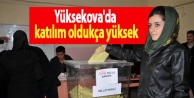 Yüksekova'da katılım oldukça yüksek