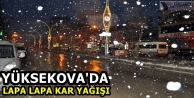 Yüksekova'da Lapa Lapa Kar Yağışı