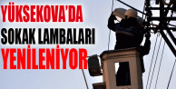 Yüksekova’da Sokak Lambaları Yenileniyor   