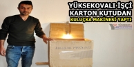 Yüksekovalı işçi karton kutudan kuluçka makinesi...