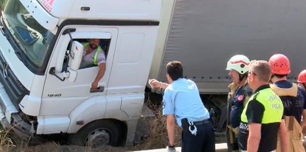 TIR sürücüsünün kaza sonrası bıçaklı direnişi