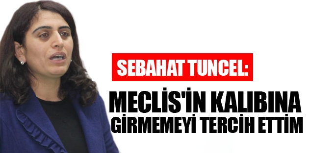 Tuncel: Meclis'in kalıbına girmemeyi tercih ettim