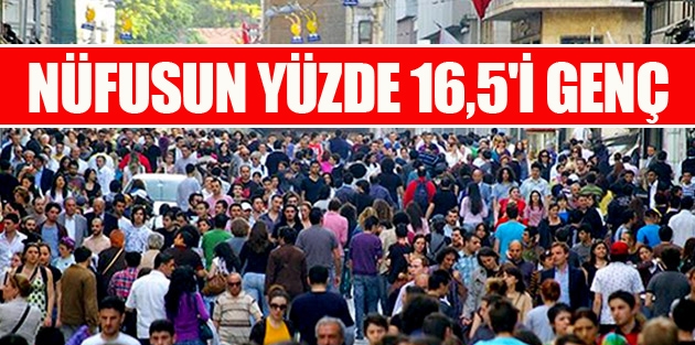 Türkiye nüfusunun yüzde 16,5'i genç