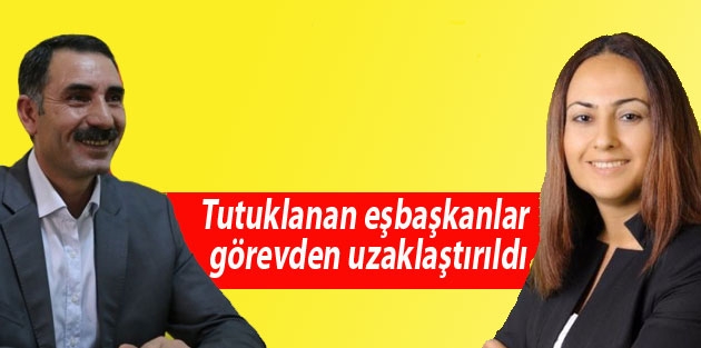 Tutuklanan eşbaşkanlar görevden uzaklaştırıldı