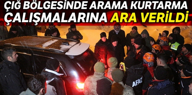 Van'da Yaşanan Çığ Felaketinde kurtarma çalışmalarına ara verildi