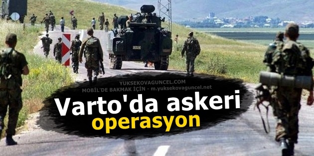 Varto'da askeri operasyon