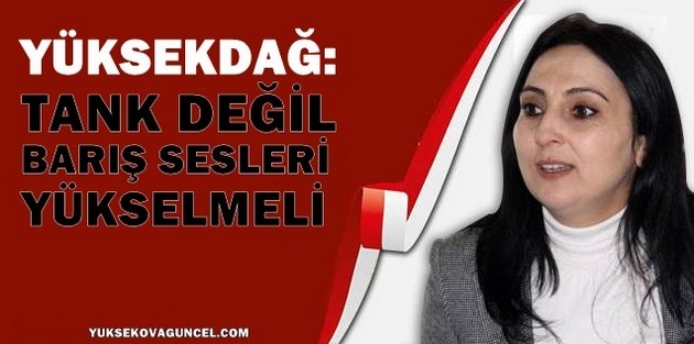 Yüksekdağ: Rojava sınırında tank değil barış sesleri yükselmeli