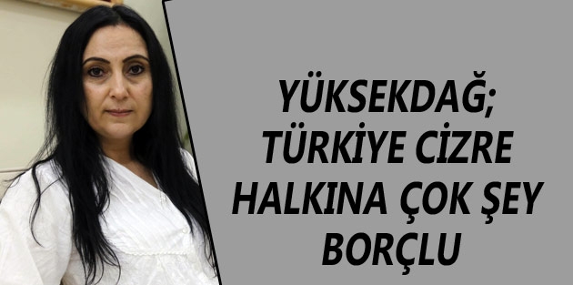 Yüksekdağ; Türkiye Cizre halkına çok şey borçlu