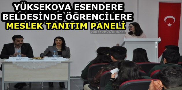 Yüksekova Esendere Beldesinde Öğrencilere Meslek Tanıtım Paneli