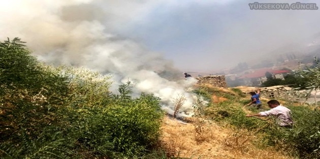 Yüksekova..!  Esendere'de korkutan yangın