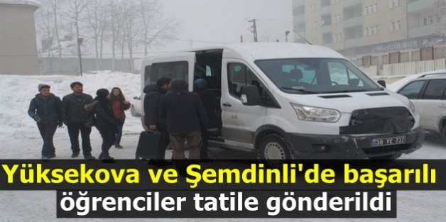 Yüksekova ve Şemdinli'de başarılı öğrenciler tatile gönderildi