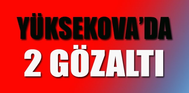 Yüksekova’da 2 Gözaltı