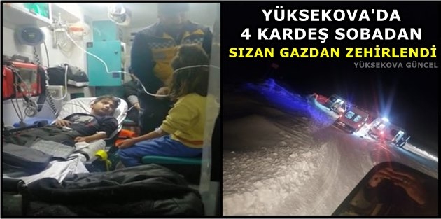 Yüksekova'da 4 Kardeş Sobadan Sızan Gazdan Zehirlendi