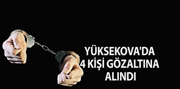 Yüksekova'da 4 kişi gözaltına alındı