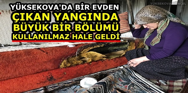 Yüksekova’da Ev Yangını