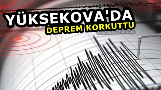 Yüksekova'da deprem Korkuttu