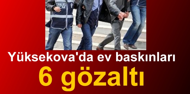 Yüksekova'da ev baskınları 6 gözaltı