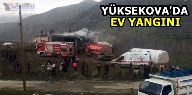 Yüksekova'da ev yangını