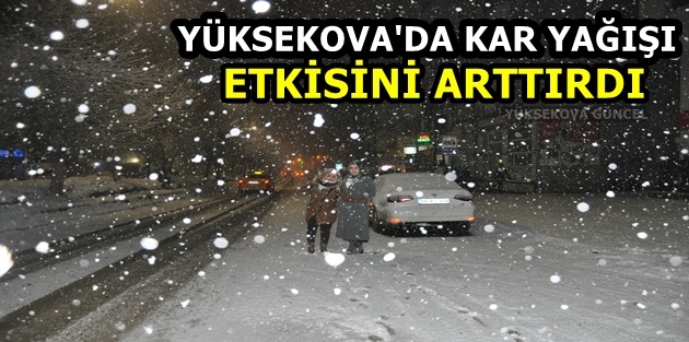 Yüksekova'da Kar Yağışı Etkisini Arttırdı