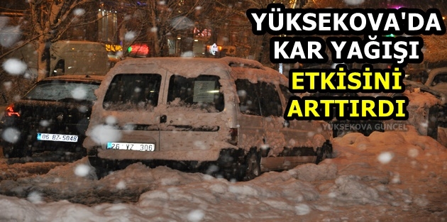 Yüksekova'da Kar Yağışı Etkisini Arttırdı