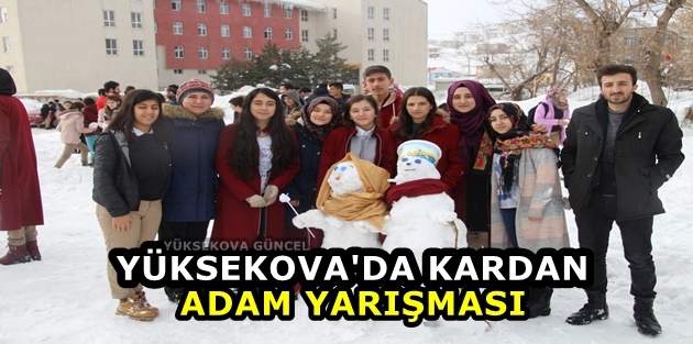 Yüksekova'da Kardan Adam Yarışması