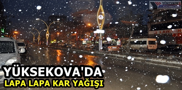 Yüksekova'da Lapa Lapa Kar Yağışı