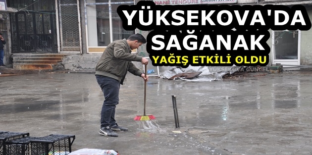 Yüksekova'da Sağanak Yağış Etkili oldu