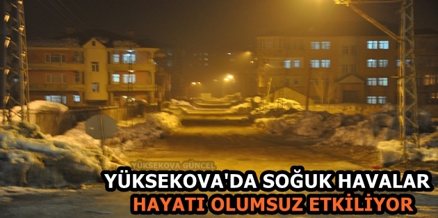 Yüksekova'da Soğuk Havalar Hayatı Olumsuz Etkiliyor