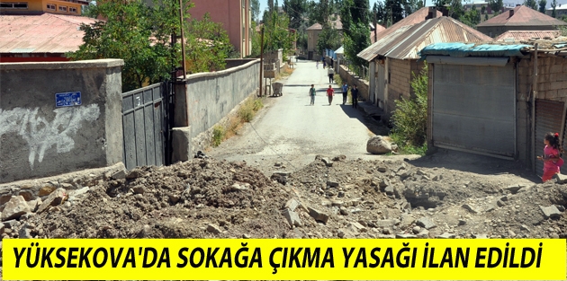 Yüksekova'da sokağa çıkma yasağı ilan edildi