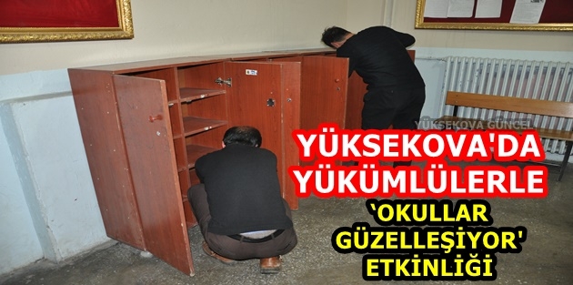 Yüksekova'da Yükümlülerle ‘Okullar Güzelleşiyor' etkinliği