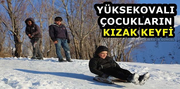 Yüksekovalı çocukların kızak keyfi