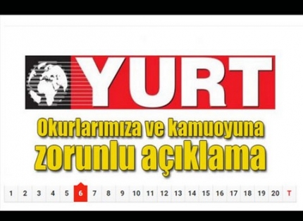 Yurt gazetesi bugün çıkmadı