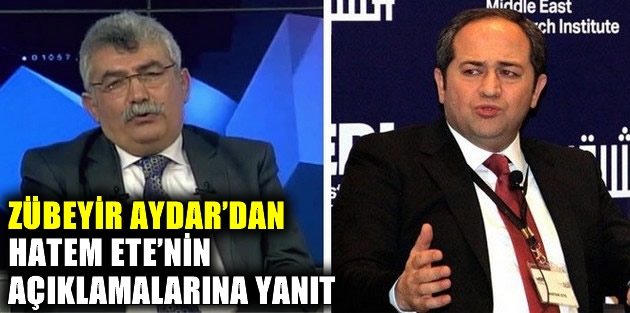 Zübeyir Aydar’dan Hatem Ete’nin açıklamalarına yanıt